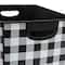 Simplify Checkered Black & White Storage Tote Bin